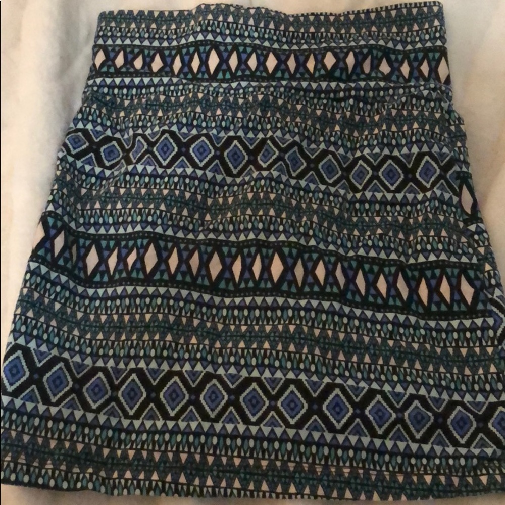 High waisted colorful pencil skirt
